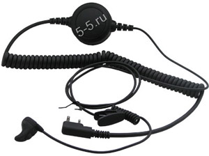 EMP 3989 BOOM (K) Профессиональная ушная ларингофонная гарнитура (ларингофон)  с большой удобной  BOOM кнопкой Kenwood