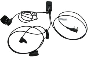 EMP 3989С (K) Профессиональная ушная ларингофонная гарнитура (ларингофон)  с выносной кнопкой Kenwood
