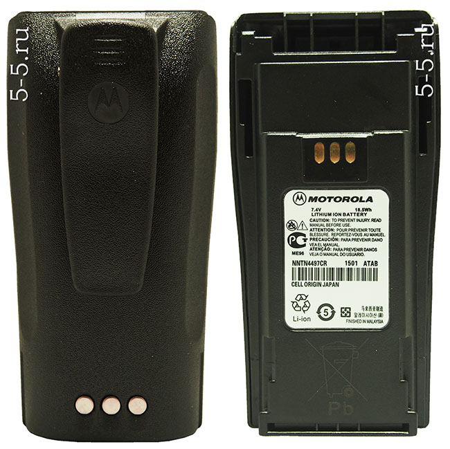 Motorola NNTN4497СR Li-Ion 2500 мАч для раций Motorola CP040/CP140/CP160/CP180/CP150/CP200