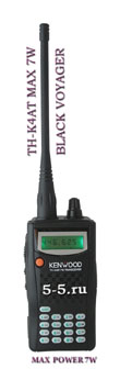 Носимая радиостанция Kenwood TH-K4AT MAX 7W, до 7 Вт, 400-470 МГц, версия 2014 г., Li-Ion аккумулятор 2500 мАч