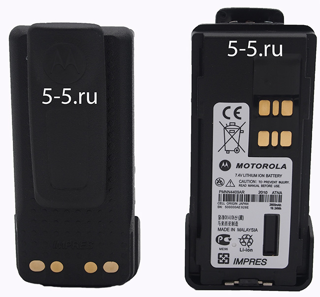 Motorola PMNN4409AR li-Ion 2600 мАч для раций DP4400/DP4401/DP4800/DP4801