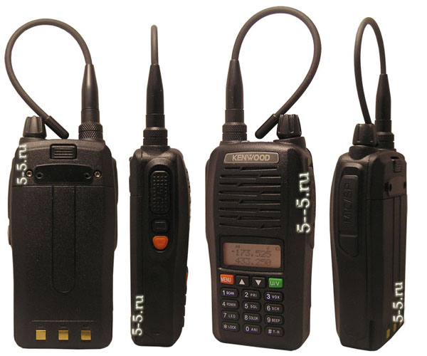 Двухдиапазонная носимая радиостанция Kenwood TH-X5 Extreme, 8 Вт, FM радиоприёмник, 136-174 и 400-470 МГц, версия 2014 г., Li-Ion аккумулятор 2500 мАч