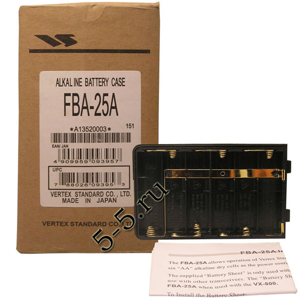 Отсек для батарей к радиостанциям Vertex Standard / Yaesu FBA-25A